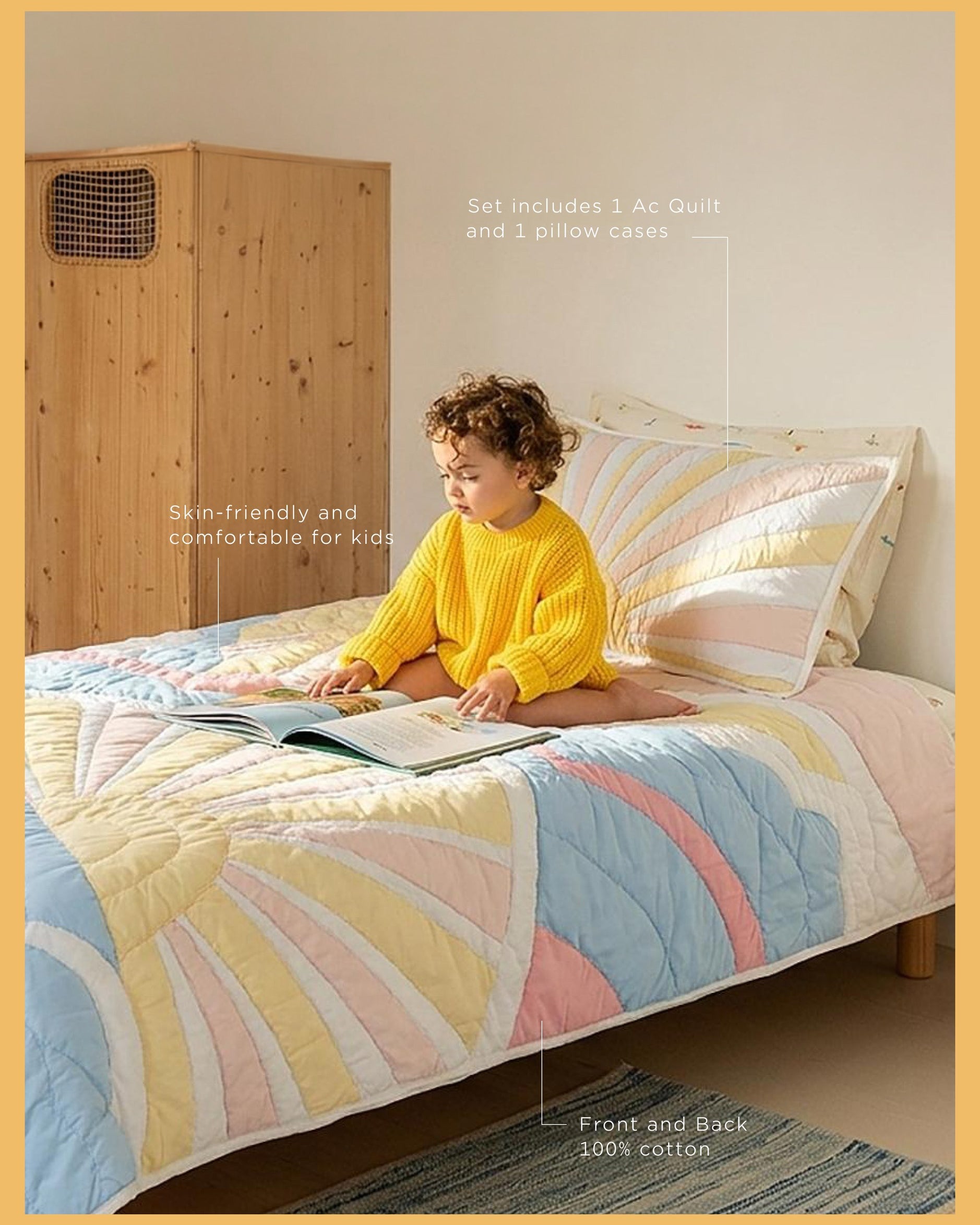 Sunrise Glow kids AC quilt