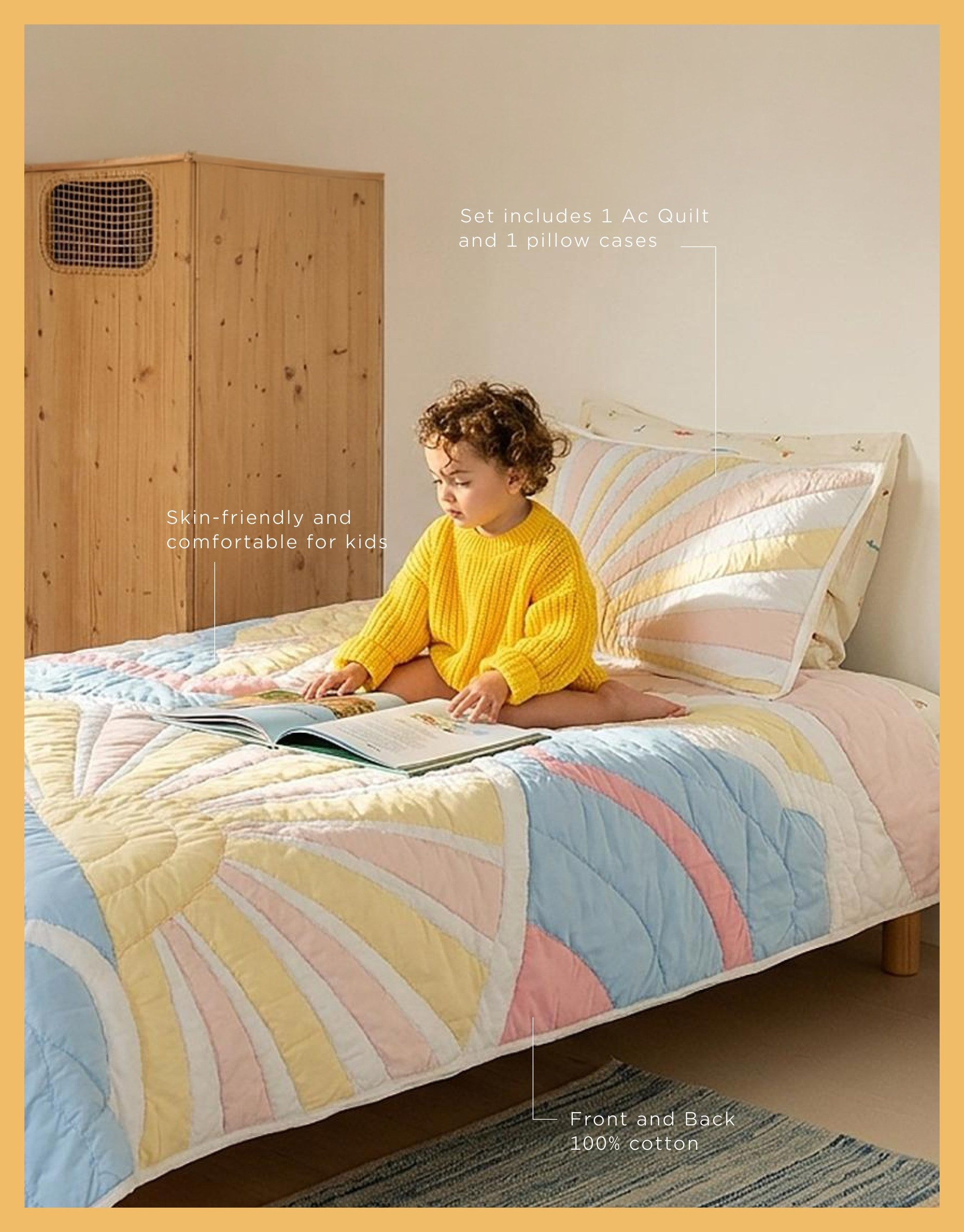 Sunrise Glow kids AC quilt
