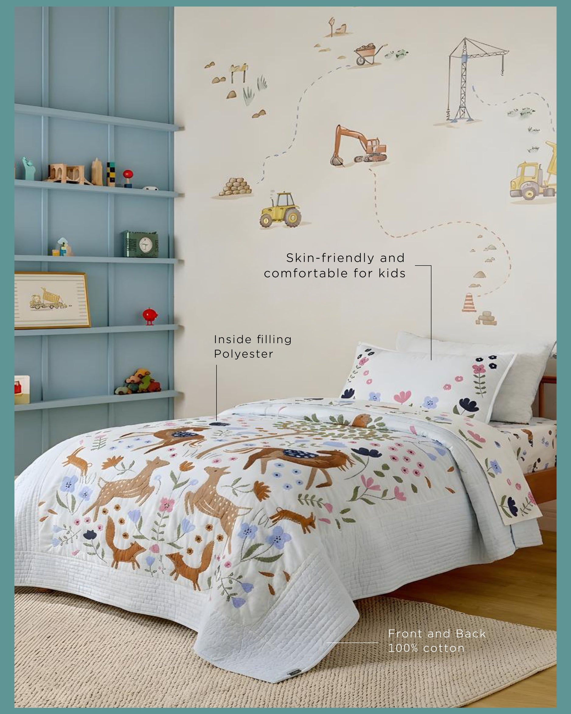 Tiny Meadow kids AC quilt