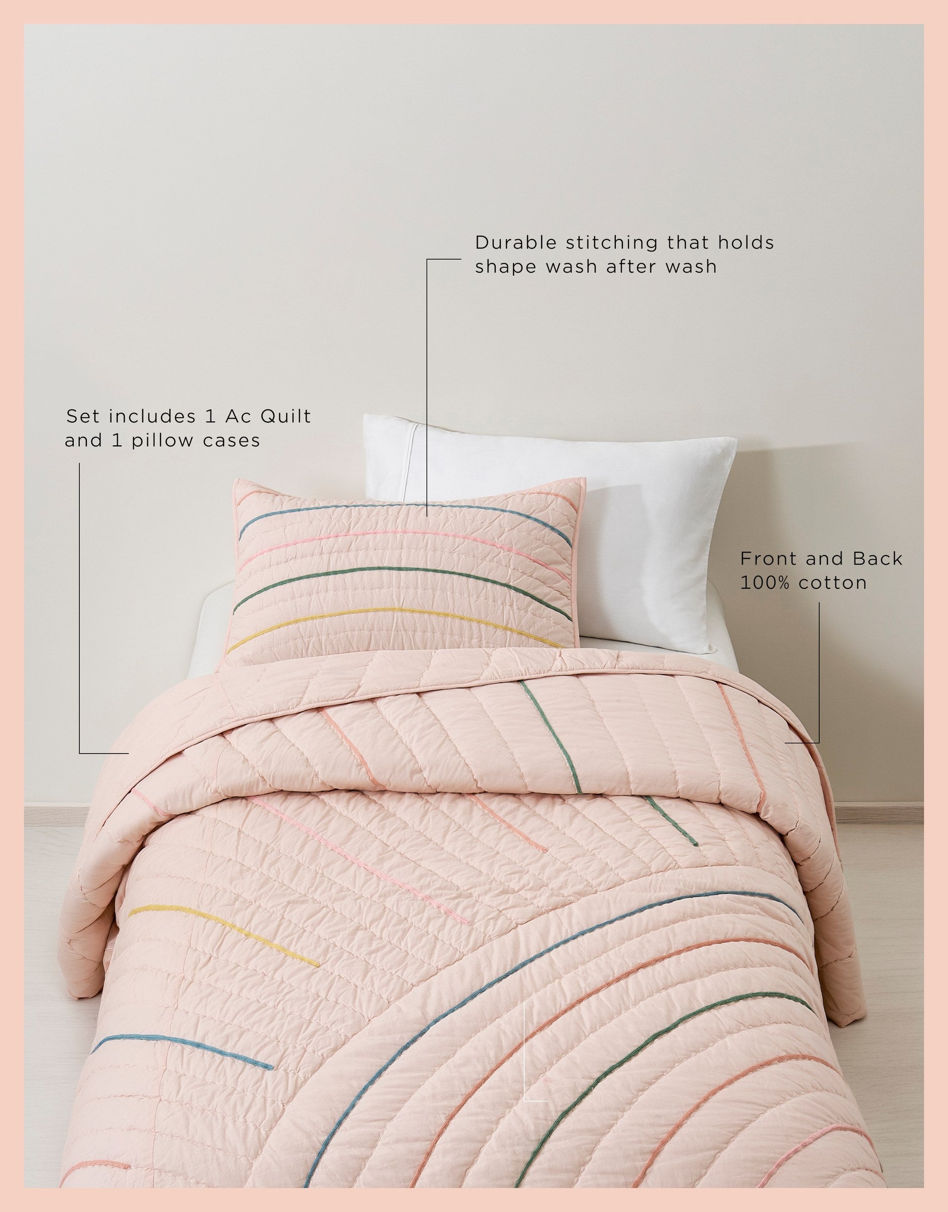 Hush Rainbow kids AC quilt