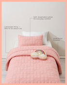 Pink Rainbow kids AC quilt