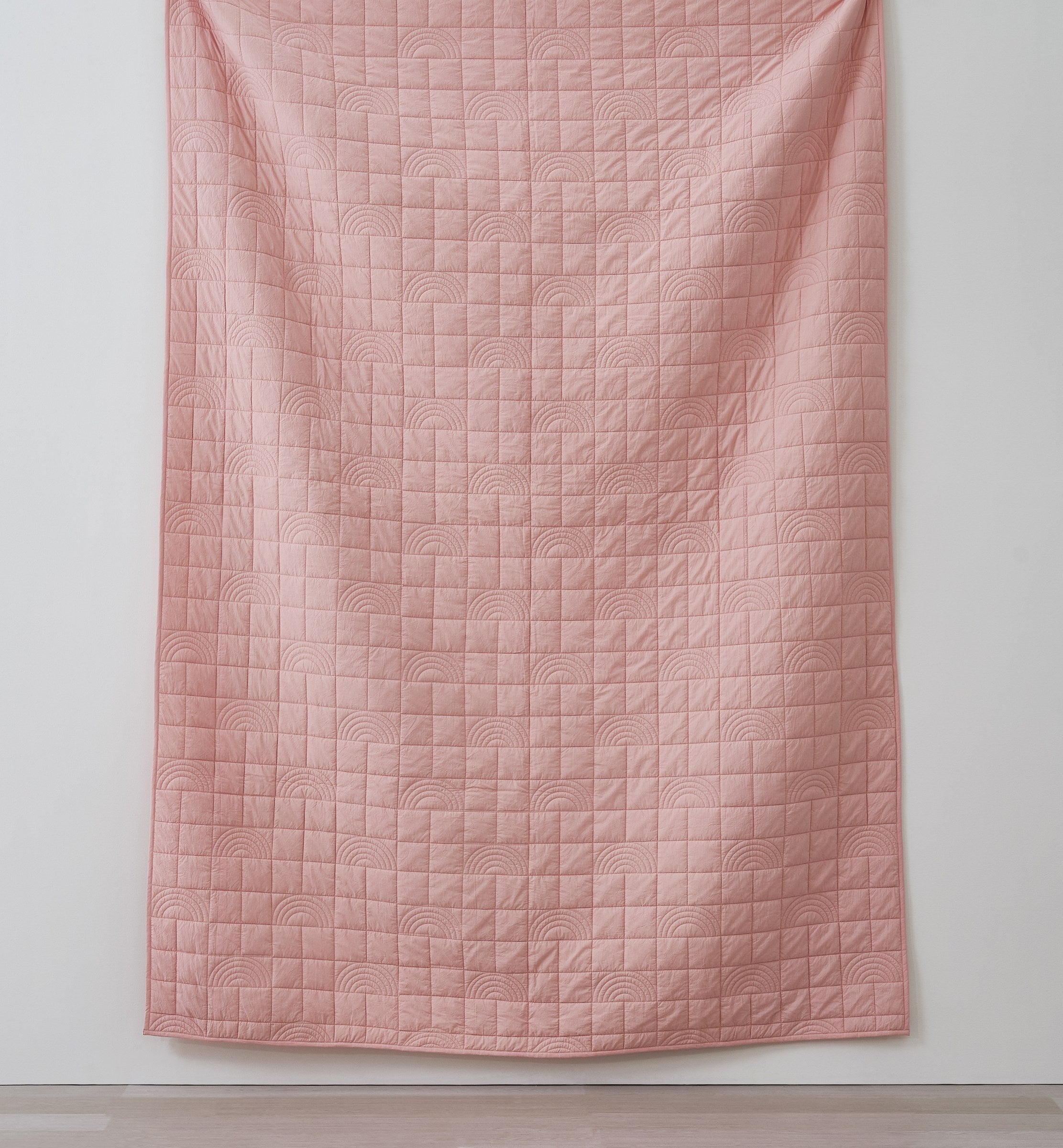 Pink Rainbow kids AC quilt quilting detail