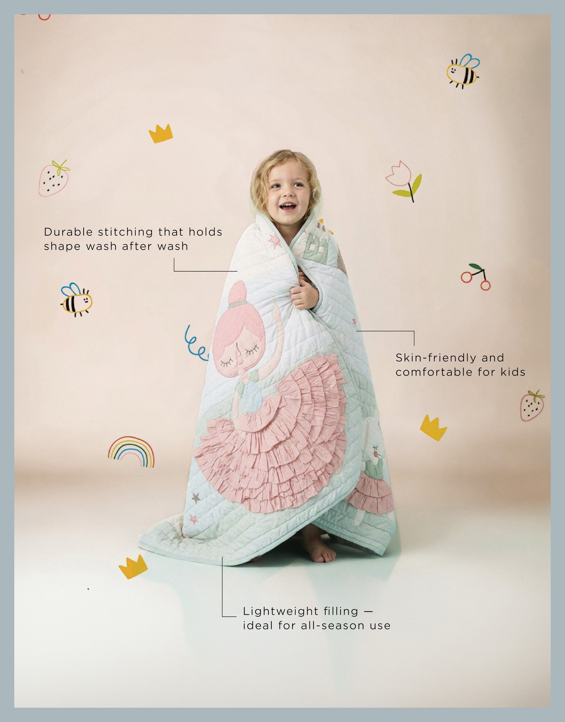 Starry Dance kids AC quilt